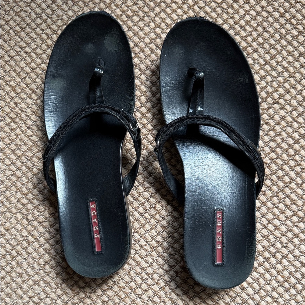 Prada Women's Elegant Black Sandals